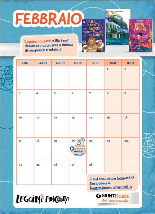Calendario Leggimi ancora - Febbraio 2025 | Giunti Scuola Calendario Leggimi ancora - Febbraio 2025 | Giunti Scuola