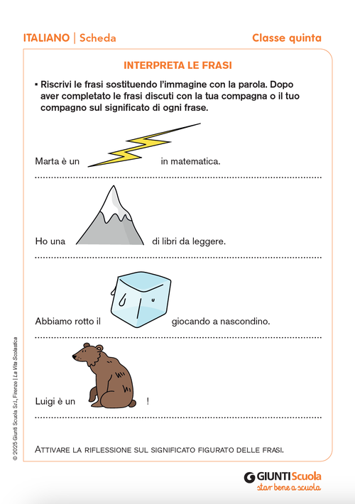 Interpreta le frasi | Giunti Scuola Interpreta le frasi | Giunti Scuola