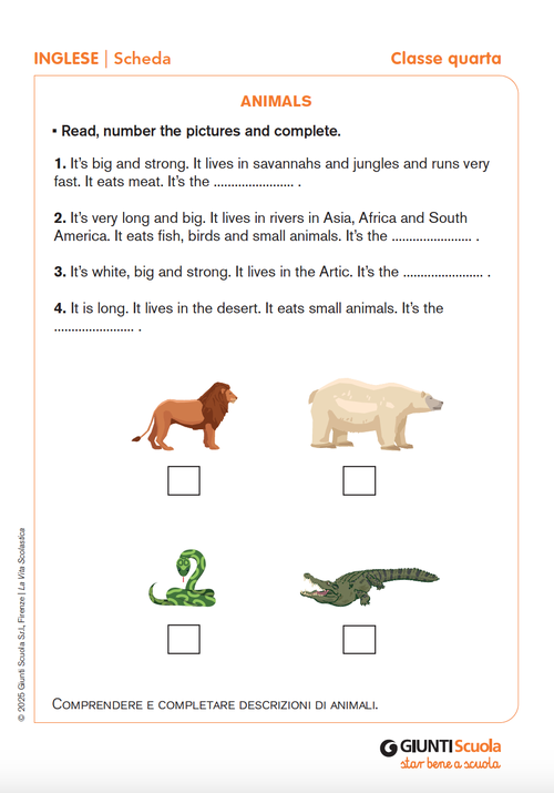 Animals | Giunti Scuola Animals | Giunti Scuola