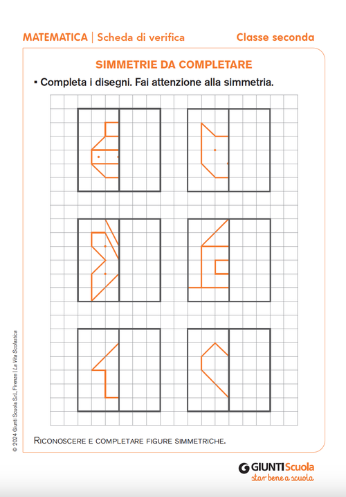 Simmetrie da completare | Giunti Scuola Simmetrie da completare | Giunti Scuola