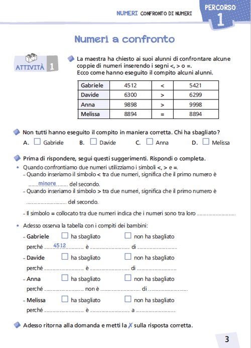Numeri confronto | Invalsi IV | Giunti Scuola Numeri confronto | Invalsi IV | Giunti Scuola