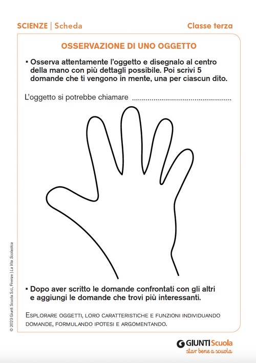 Osservazione di un oggetto | Giunti Scuola Osservazione di un oggetto | Giunti Scuola