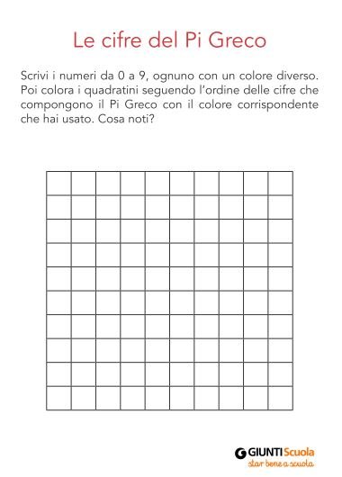 Le cifre del Pi greco | Giunti Scuola Le cifre del Pi greco | Giunti Scuola