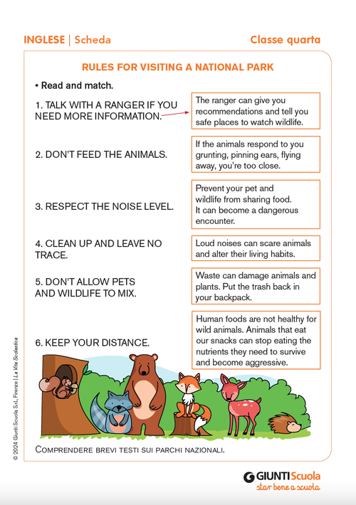 Rules for visiting a national park | Giunti Scuola Rules for visiting a national park | Giunti Scuola