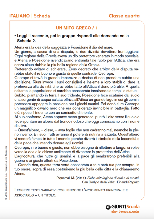 Un mito greco 1/2 | Giunti Scuola Un mito greco 1/2 | Giunti Scuola