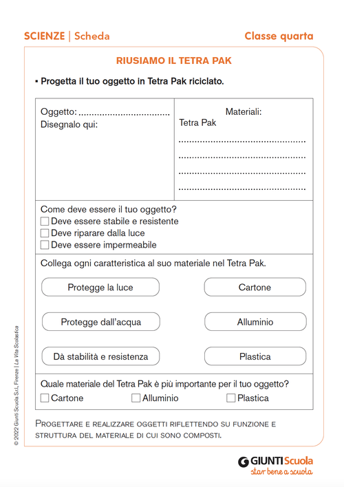 Riusiamo il Tetra Pak | Giunti Scuola Riusiamo il Tetra Pak | Giunti Scuola