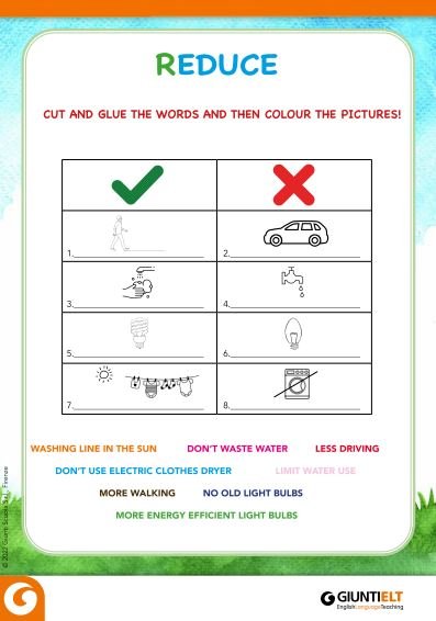 Earthday | Reduce | Giunti Scuola Earthday | Reduce | Giunti Scuola