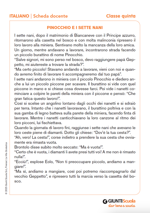 Pinocchio e i sette nani | Giunti Scuola Pinocchio e i sette nani | Giunti Scuola