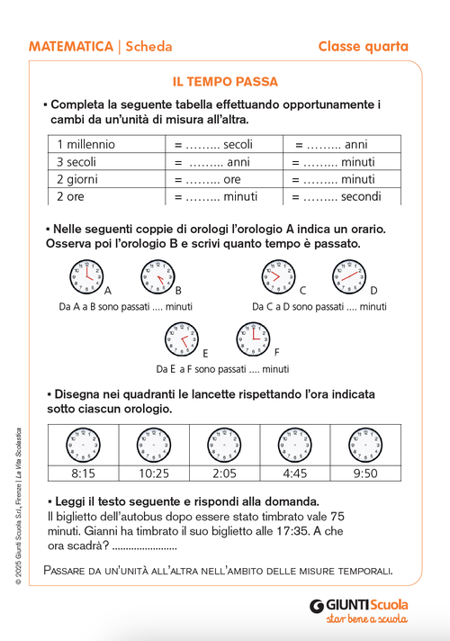 Il tempo passa | Giunti Scuola