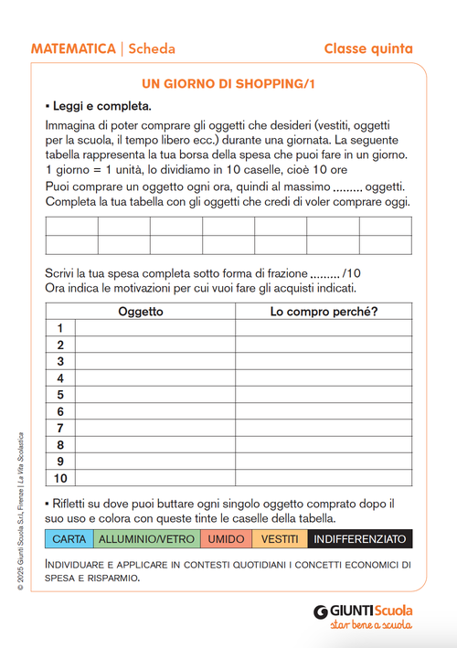 Un giorno di shopping | Giunti Scuola Un giorno di shopping | Giunti Scuola