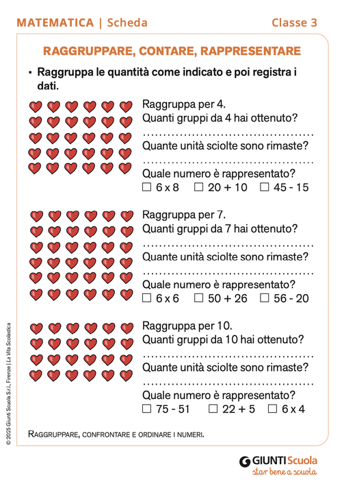 Raggruppare, contare, rappresentare | Giunti Scuola