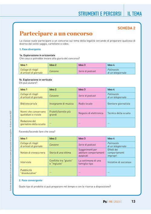 SCHEDA 2: Partecipare a un concorso | Giunti Scuola SCHEDA 2: Partecipare a un concorso | Giunti Scuola