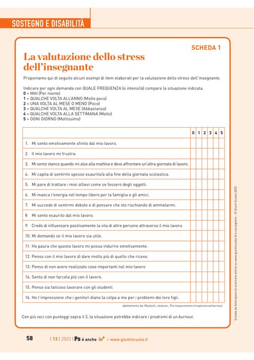 La valutazione dello stress dell’insegnante | Giunti Scuola