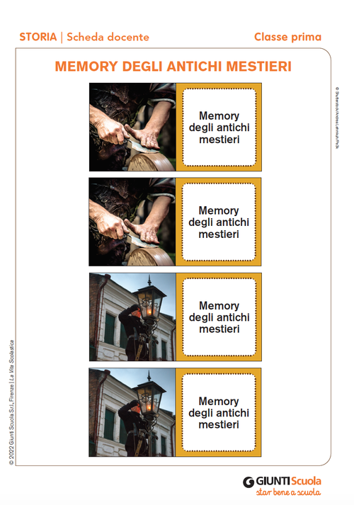 Memory degli antichi mestieri | Giunti Scuola Memory degli antichi mestieri | Giunti Scuola