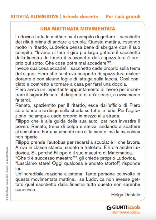 Una mattinata movimentata | Giunti Scuola Una mattinata movimentata | Giunti Scuola