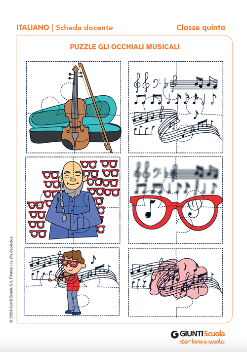 Puzzle gli occhiali musicali | Giunti Scuola Puzzle gli occhiali musicali | Giunti Scuola