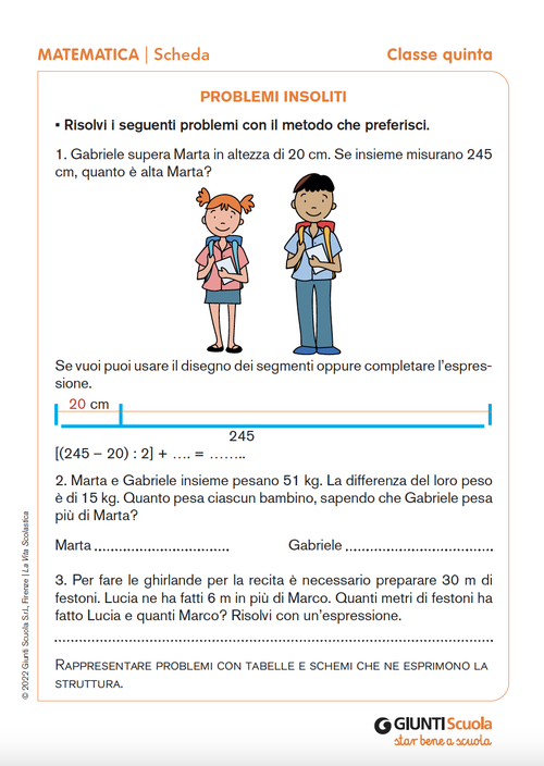 Problemi insoliti | Giunti Scuola Problemi insoliti | Giunti Scuola