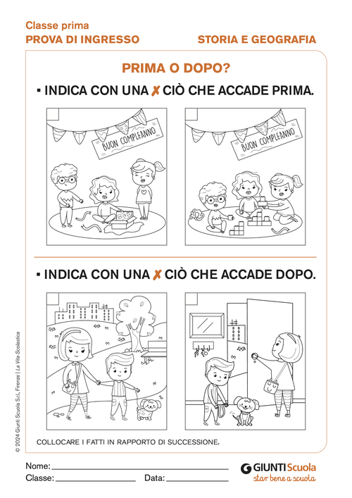 Prima o dopo? | Giunti Scuola Prima o dopo? | Giunti Scuola