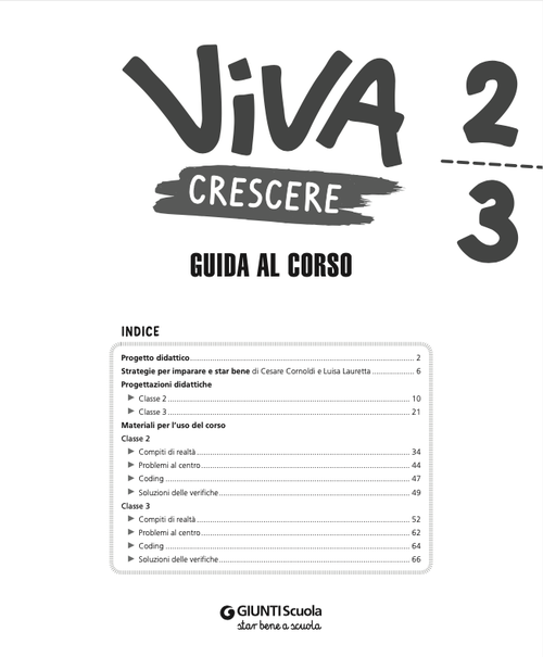 Guida al corso: VIVA crescere 2-3 | Giunti Scuola
