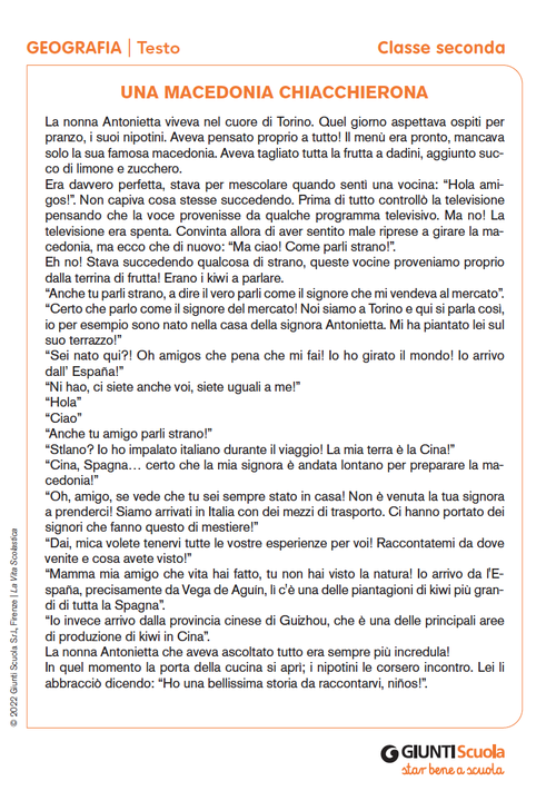 Una macedonia chiacchierona | Giunti Scuola Una macedonia chiacchierona | Giunti Scuola