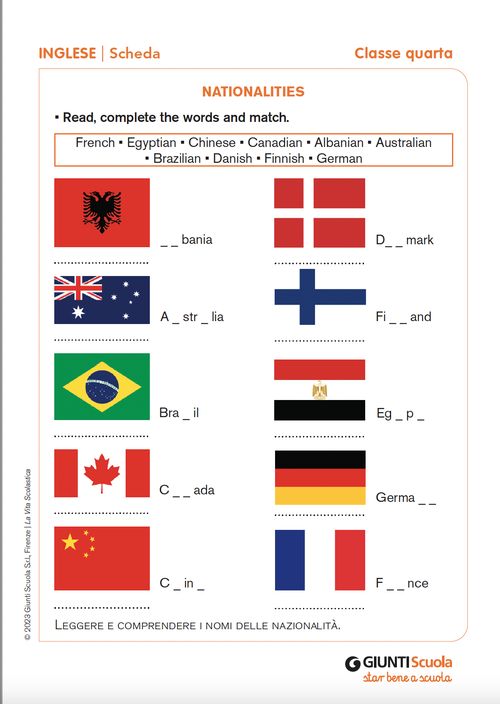 Nationalities | Giunti Scuola Nationalities | Giunti Scuola