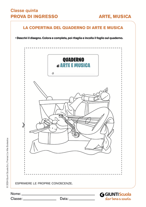 La copertina del quaderno di Arte e Musica | Giunti Scuola La copertina del quaderno di Arte e Musica | Giunti Scuola