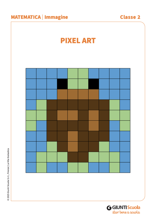 Pixel art di una tartaruga marina | Giunti Scuola Pixel art di una tartaruga marina | Giunti Scuola