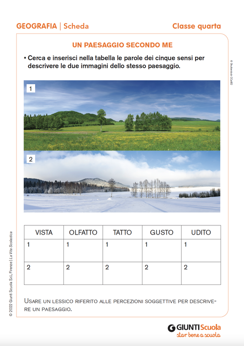 Un paesaggio secondo me | Giunti Scuola Un paesaggio secondo me | Giunti Scuola