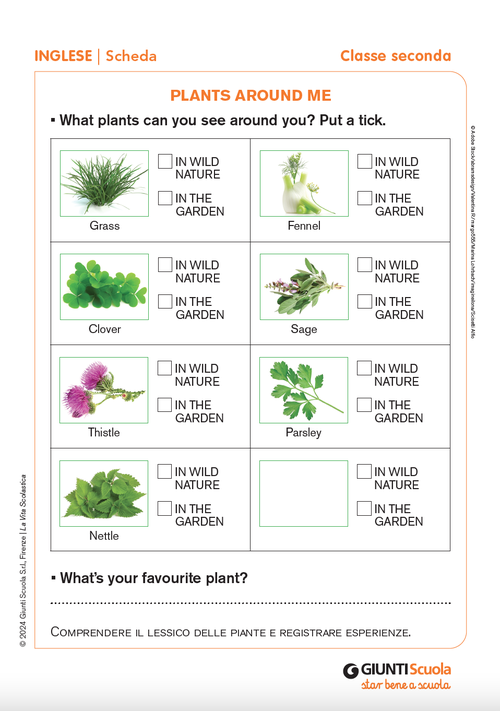 Plants around me | Giunti Scuola Plants around me | Giunti Scuola