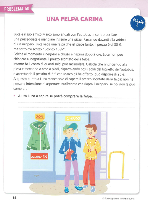 Problema | La felpa carina | Giunti Scuola Problema | La felpa carina | Giunti Scuola