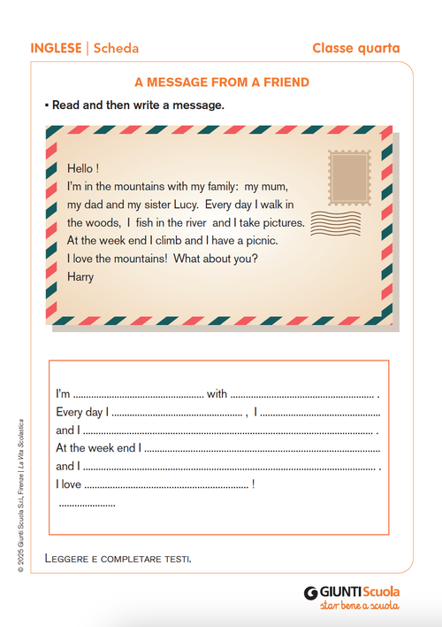 A message from a friend | Giunti Scuola