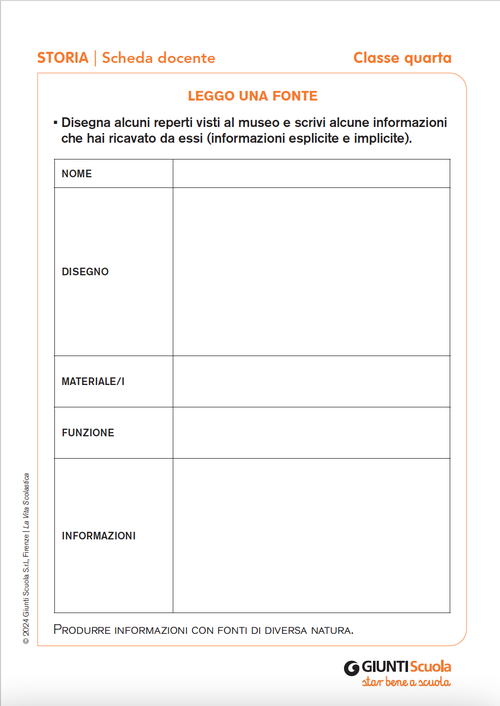 Leggo una fonte | Giunti Scuola Leggo una fonte | Giunti Scuola