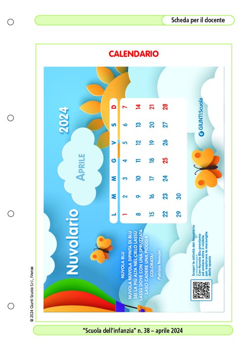 Nuvolario: calendario di aprile | Giunti Scuola Nuvolario: calendario di aprile | Giunti Scuola