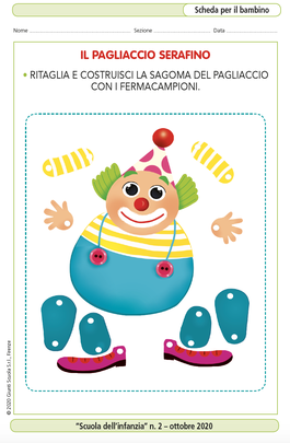 La Sagoma Da Ritagliare Del Pagliaccio La Sagoma Da Ritagliare Del Pagliaccio Giunti Scuola