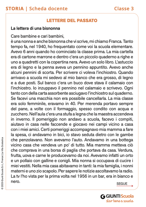 Lettere del passato | Giunti Scuola