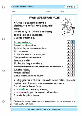 Frasi Vere E Frasi False Frasi Vere E Frasi False Giunti Scuola