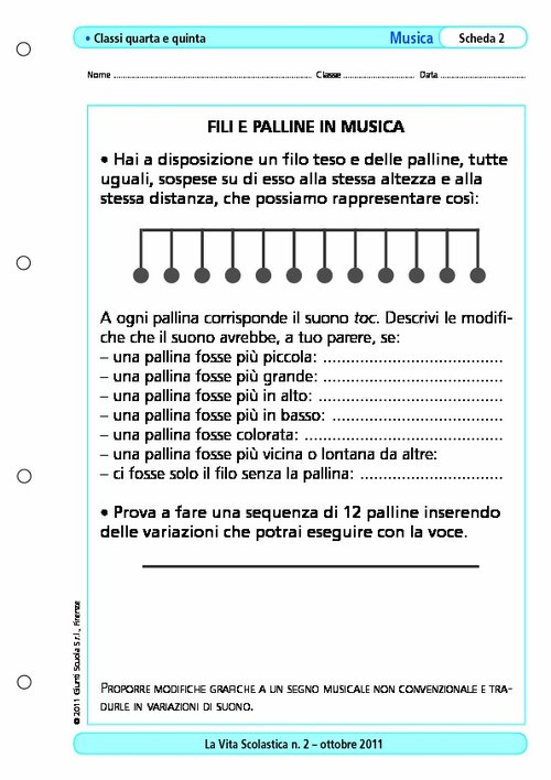 Fili e palline in musica | Giunti Scuola Fili e palline in musica | Giunti Scuola