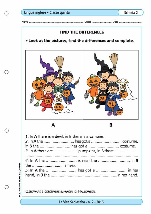 Find the differences | Giunti Scuola Find the differences | Giunti Scuola