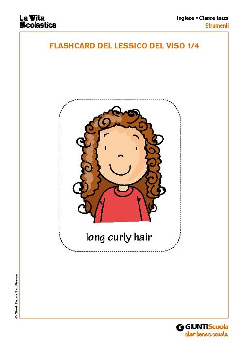 Flashcard del lessico del viso | Giunti Scuola Flashcard del lessico del viso | Giunti Scuola