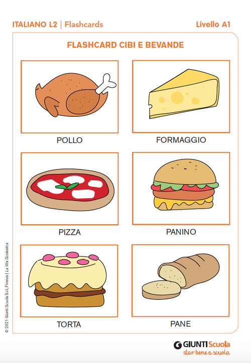 Flashcards: Cibi e bevande | Giunti Scuola Flashcards: Cibi e bevande | Giunti Scuola