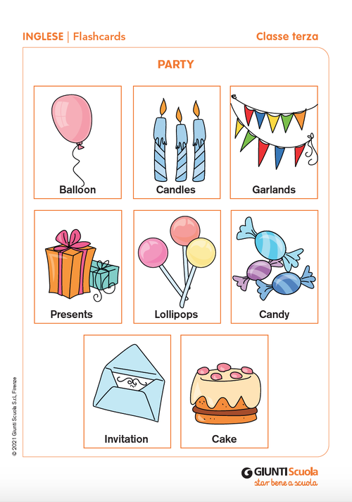 Flashcards: Party | Giunti Scuola Flashcards: Party | Giunti Scuola