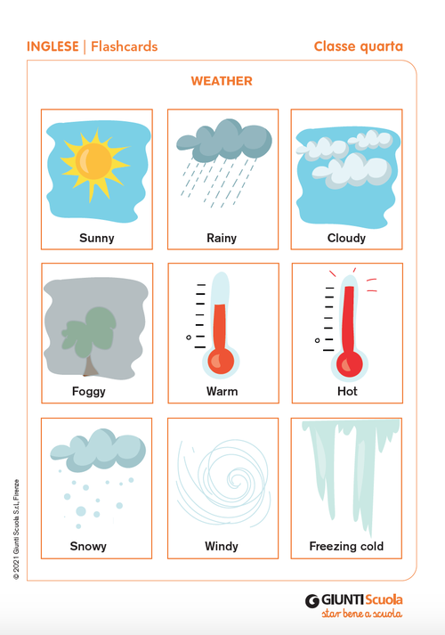 Flashcards: Weather | Giunti Scuola Flashcards: Weather | Giunti Scuola