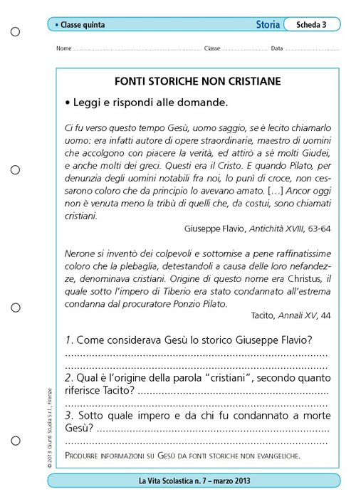Fonti storiche non cristiane | Giunti Scuola Fonti storiche non cristiane | Giunti Scuola