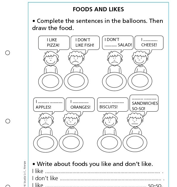 Foods and likes | Giunti Scuola