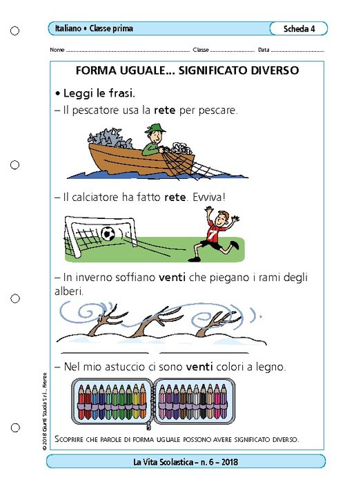 Forma uguale... significato diverso | Giunti Scuola Forma uguale... significato diverso | Giunti Scuola