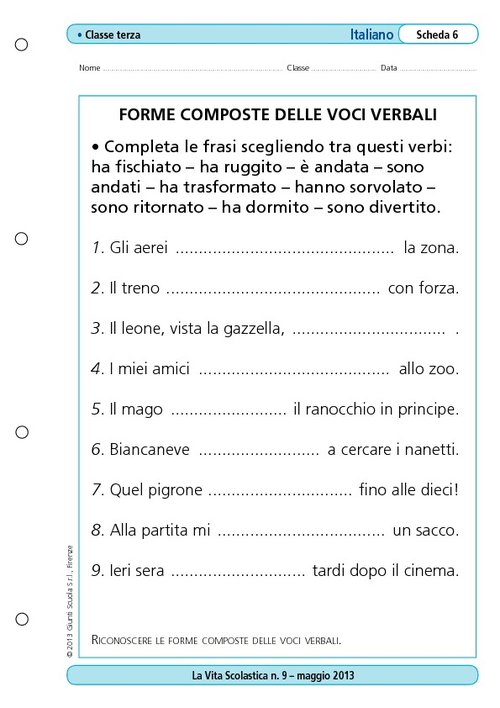 Forme composte delle voci verbali | Giunti Scuola Forme composte delle voci verbali | Giunti Scuola