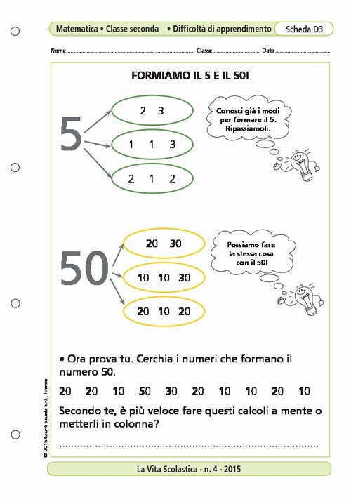 Formiamo il 5 e il 50! | Giunti Scuola Formiamo il 5 e il 50! | Giunti Scuola