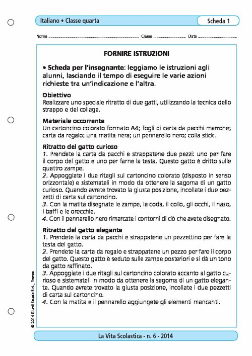 Fornire istruzioni | Giunti Scuola Fornire istruzioni | Giunti Scuola