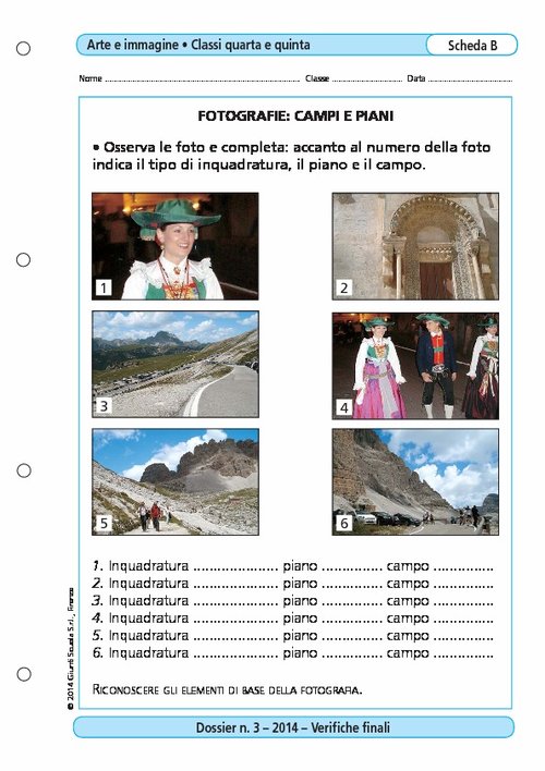 Fotografie: campi e piani | Giunti Scuola Fotografie: campi e piani | Giunti Scuola