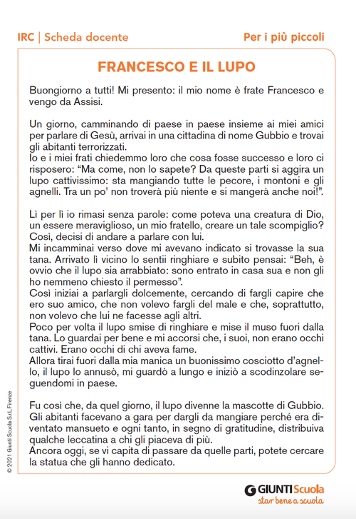 Francesco e il lupo | Giunti Scuola Francesco e il lupo | Giunti Scuola